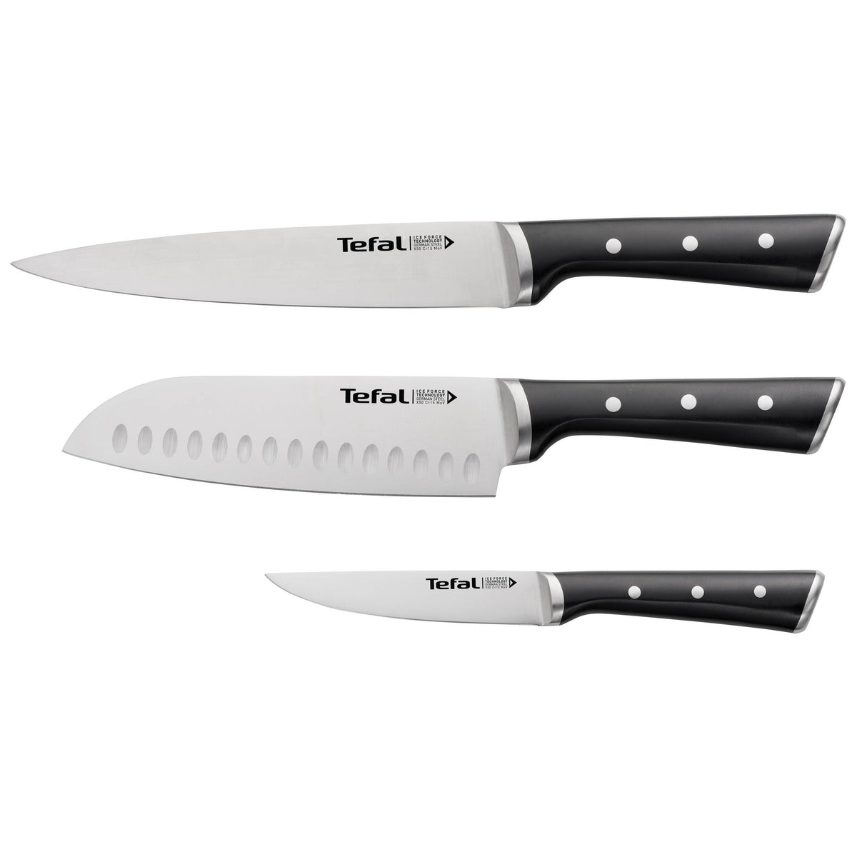 Set Ice Force 3 pièces : Couteaux à trancher 20cm + Santoku 18cm + Utilitaire 11cm - image 2
