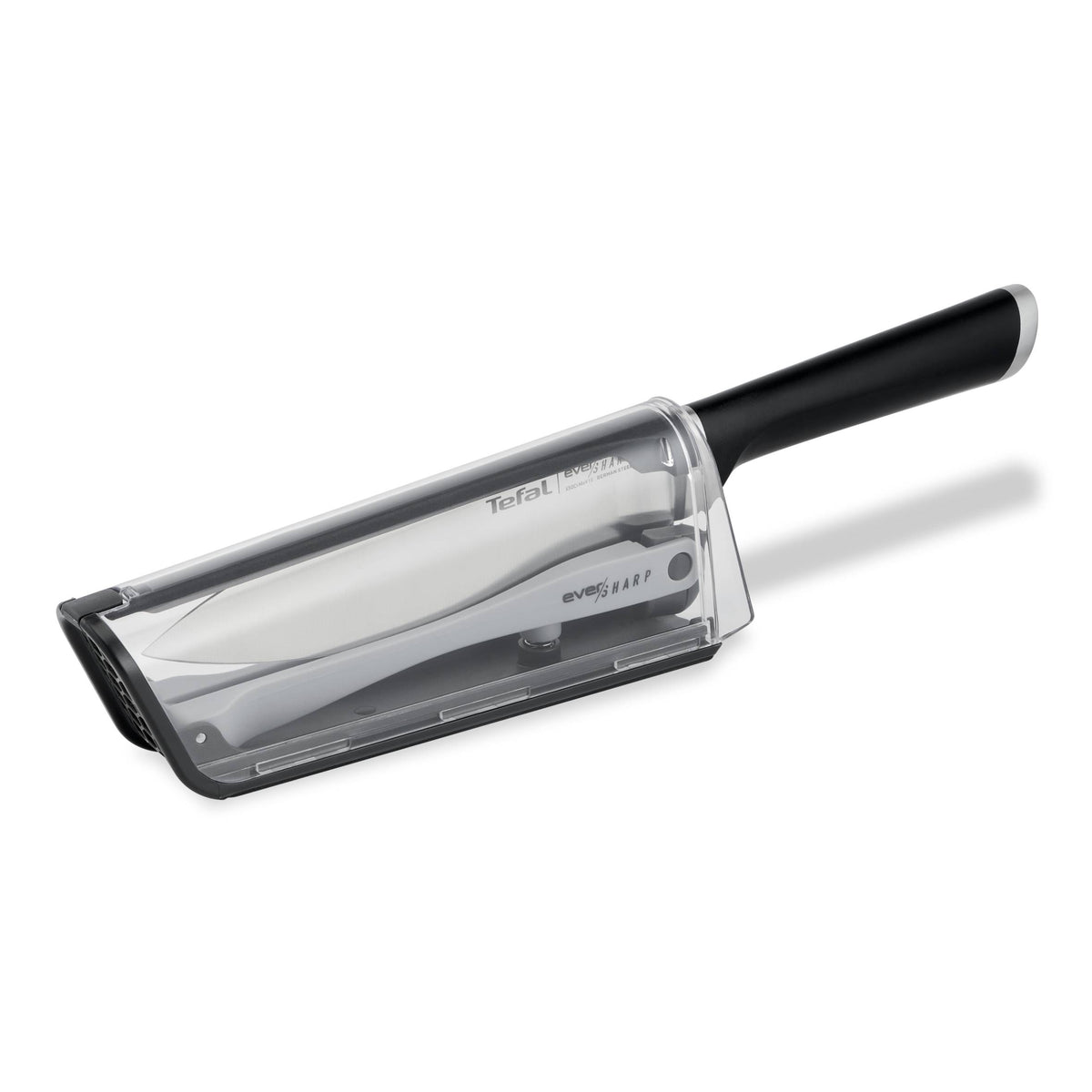 Ever Sharp Couteau de chef 16,5 cm + aiguiseur intégré avec étui, Technologie brevetée - image 1