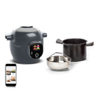 Cookeo+ Multicuiseur intelligent, 150 recettes, 6 L, 6 personnes, Gris Java Pepper - image 1