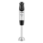Quickchef 3 en 1, Pied mixeur, Lames powelix, 10 vitesses, Accessoires mini hachoir et fouet, Noir et métal - image 2