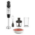 Quickchef 3 en 1, Pied mixeur, Lames powelix, 10 vitesses, Accessoires mini hachoir et fouet, Noir et métal - image 1