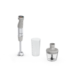 Quickchef+, Pied mixeur, lames powelix, 20 vitesses, Accessoire mini hachoir, 1000 W Gris et métal - image 1