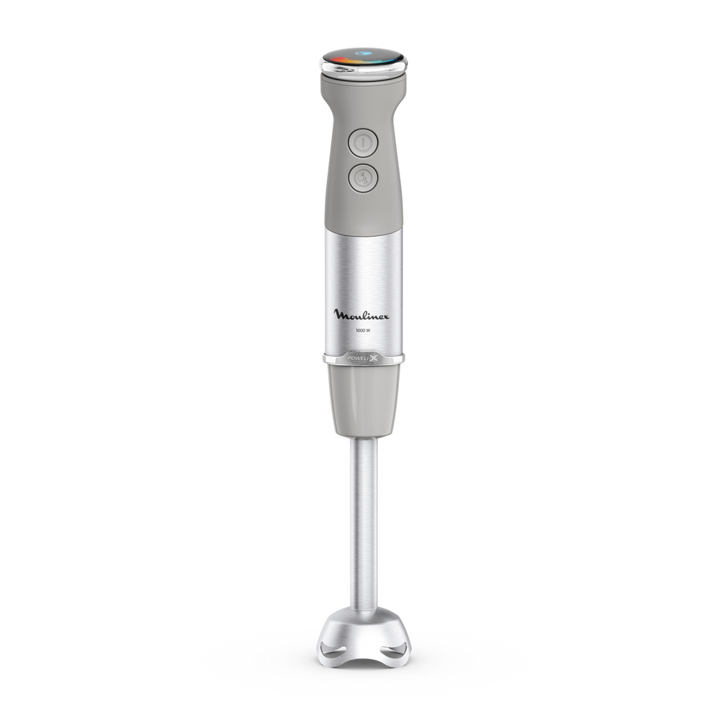 Quickchef+, Pied mixeur, lames powelix, 20 vitesses, Accessoire mini hachoir, 1000 W Gris et métal - image 2