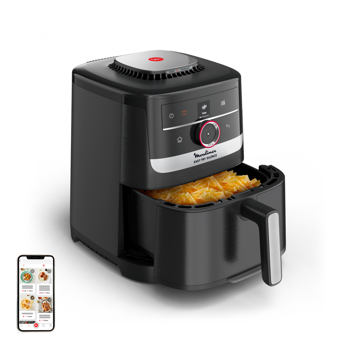 Easy Fry Smart & Silence, 5L, Air fryer, Noir - image 2
