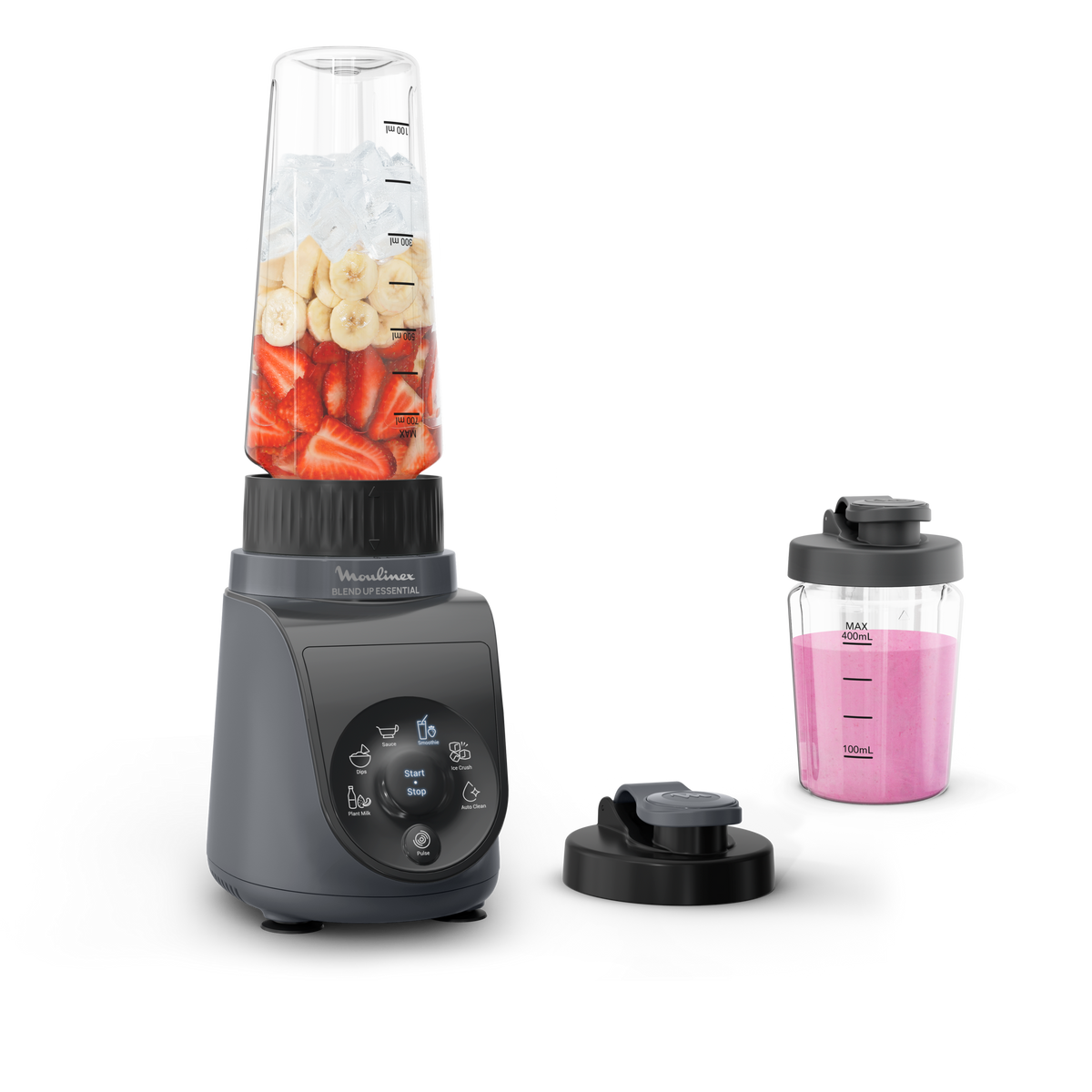 Blend Up Essential, Mini blender, 800 W, 6 programmes automatiques, 2 gourdes - image 1