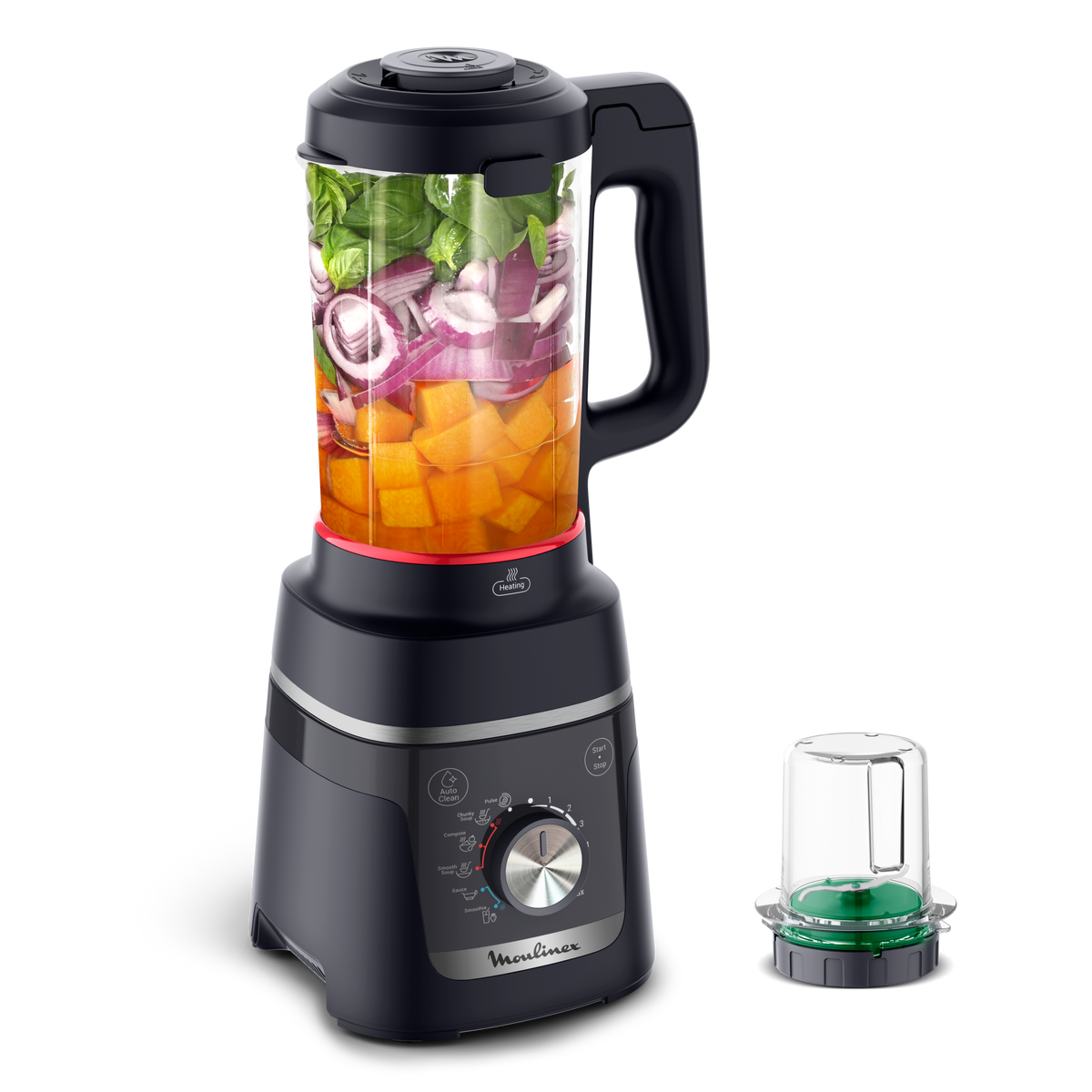 Blendforce Cook, Blender chauffant, 5 programmes automatiques, 6 vitesses + Pulse, Mini hachoir - image 1