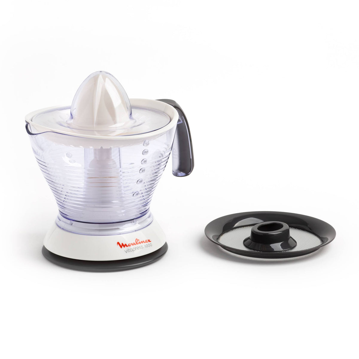Vitapress, Presse-agrumes,  capacité XL 1l,  2 filtres, Blanc/gris foncé - image 1