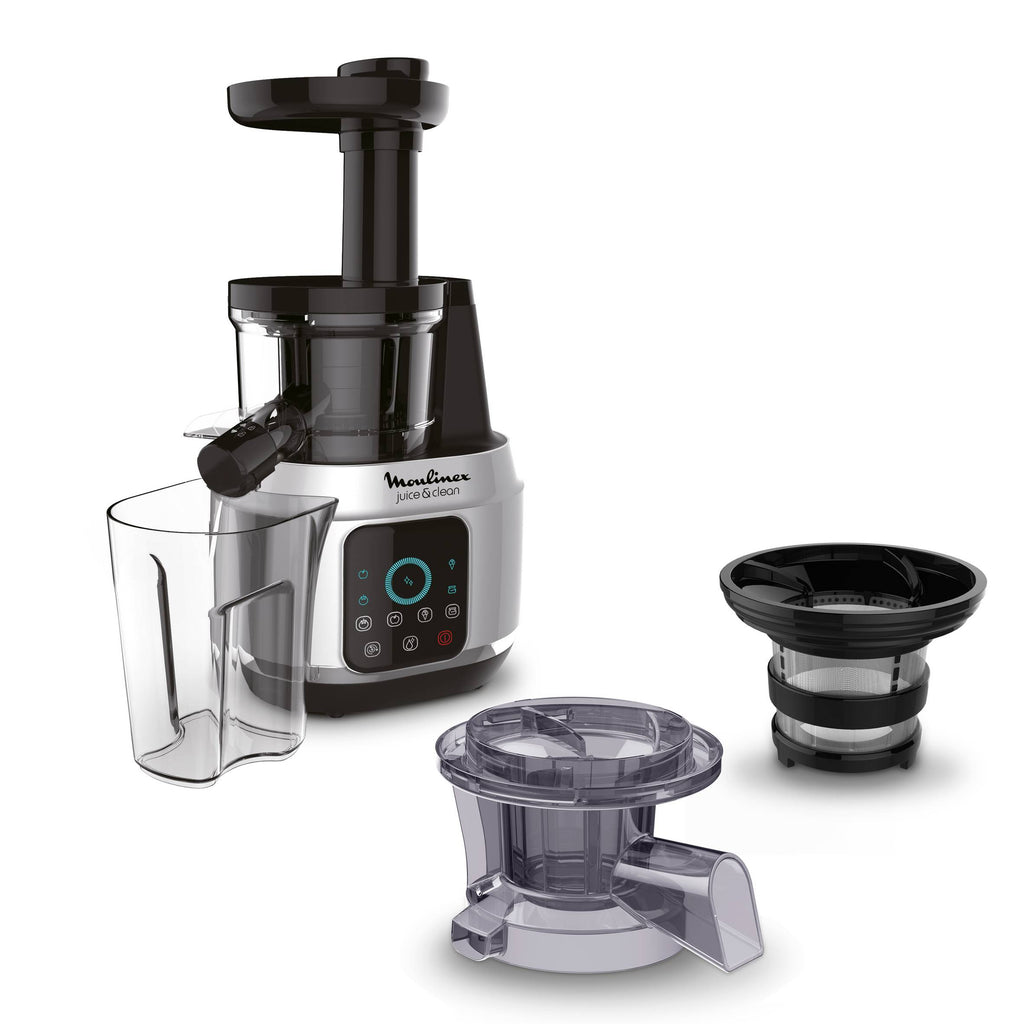 Juice & clean, Extracteur de jus, 2 filtres, 6 programmes, Nettoyage facile, Gris métal - image 1