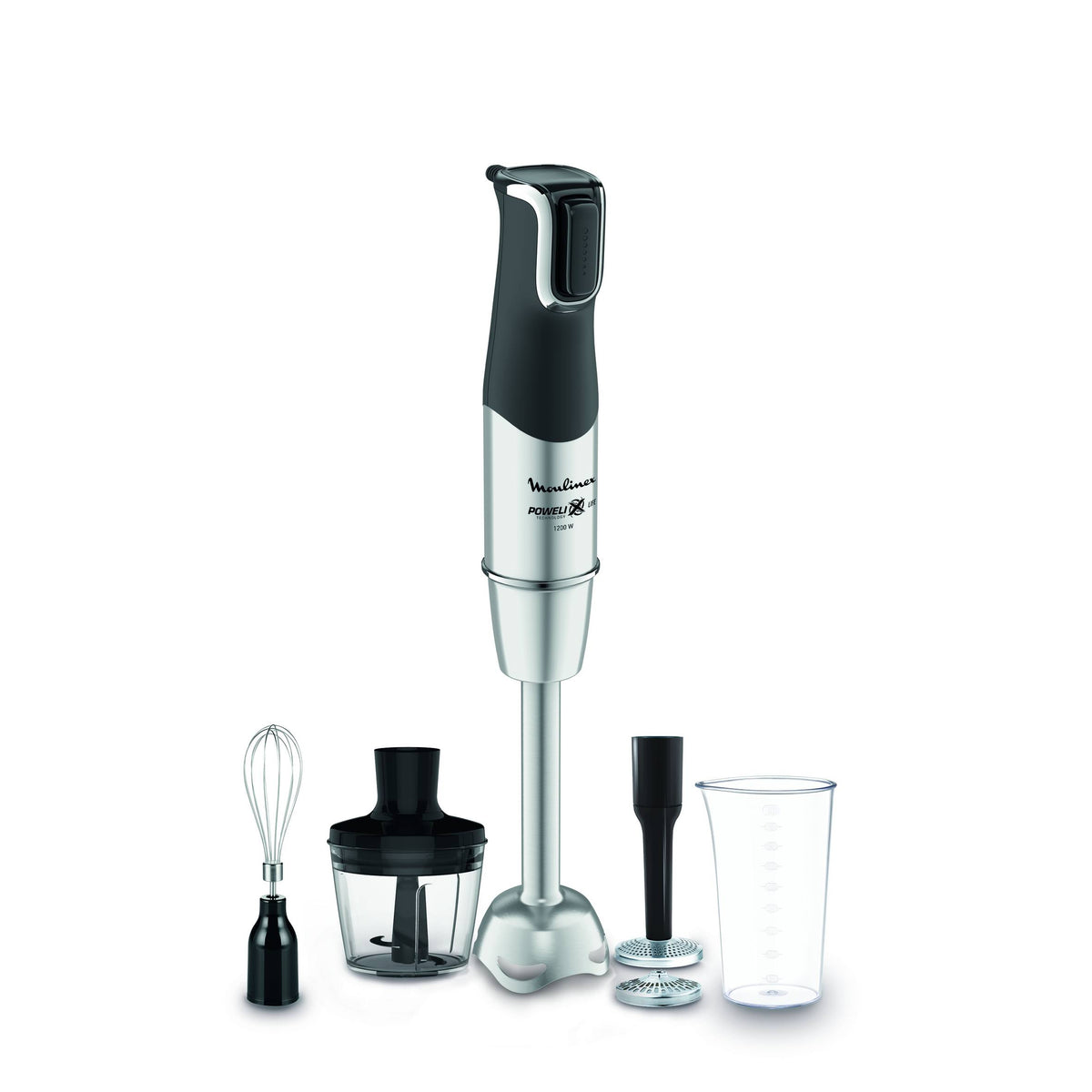 Infinyforce pro, Pied mixeur, lames powelix life, Variateur de vitesses, 3 accessoires, 1200 W, Noir et métal - image 1