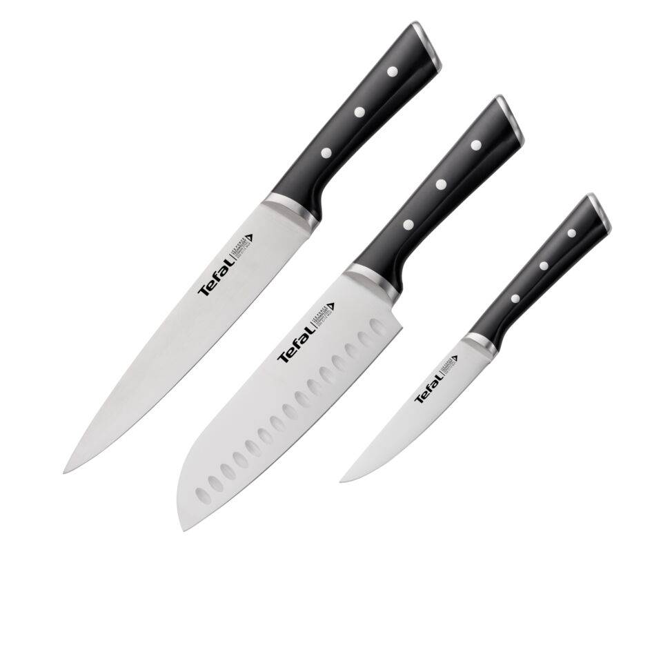Set Ice Force 3 pièces : Couteaux à trancher 20cm + Santoku 18cm + Utilitaire 11cm - image 1