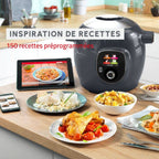 Cookeo+ Multicuiseur intelligent, 150 recettes, 6 L, 6 personnes, Gris Java Pepper - image 3