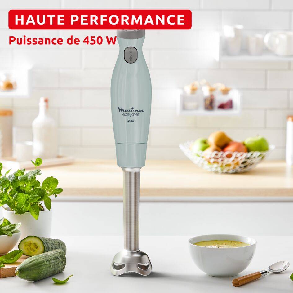 Easy Chef, Pied mixeur, 450 W, Poignée ergonomique, Eucalyptus - image 3