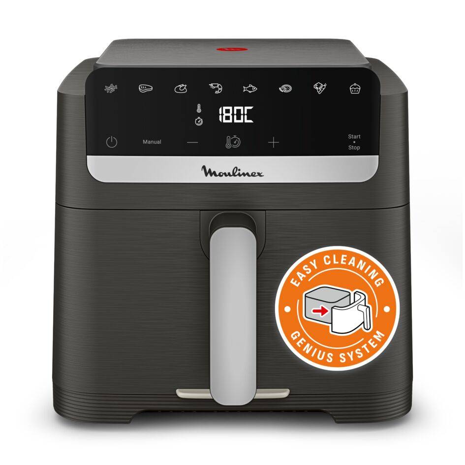 Easy Fry Compact, Air fryer, Capacité XL 7,5 L, Façade amovible, Genius system, Design compact, moule, gris - image 1