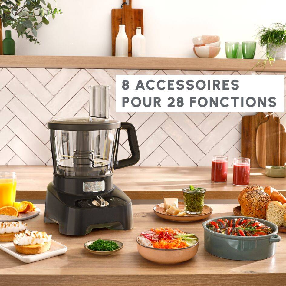 Double Force, Robot multifonction, 1000 W, 28 fonctions, 8 accessoires, Noir - image 3
