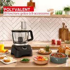 Double Force, Robot multifonction, 1 000 W, 28 fonctions, 8 accessoires, Noir - image 3