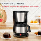 Cafetière filtre, Subito, Programmable, Verseuse isotherme, 12 tasses, Inox - image 3