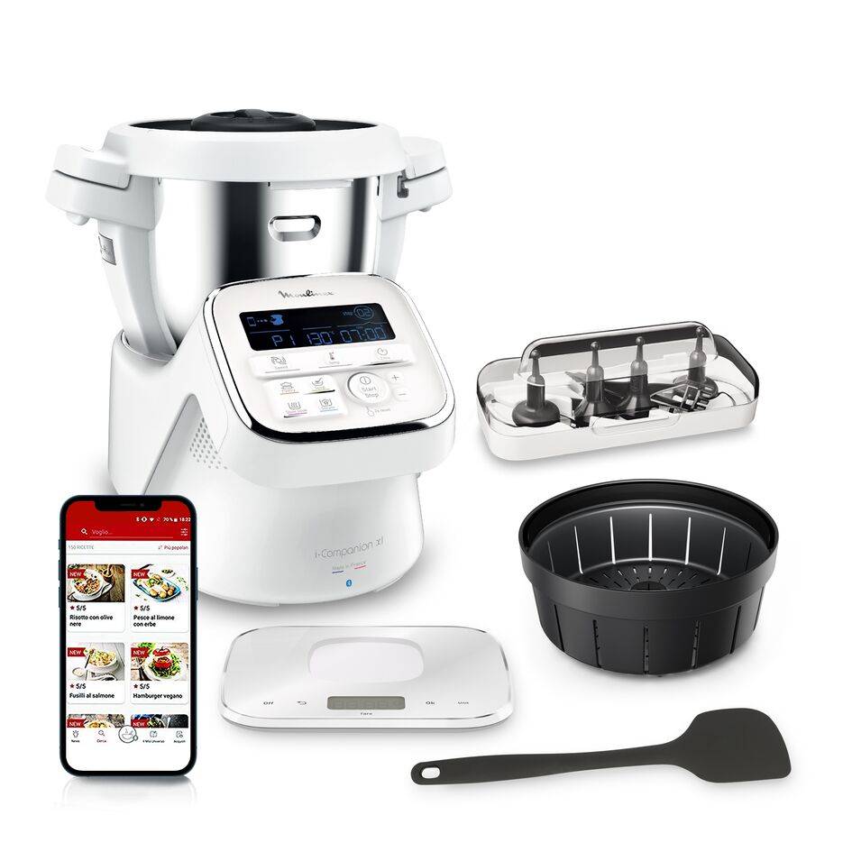 I-Companion, Robot cuiseur, 14 fonctions, Connecté, Capacité XL 10 personnes, Blanc, Fabriqué en France - image 1