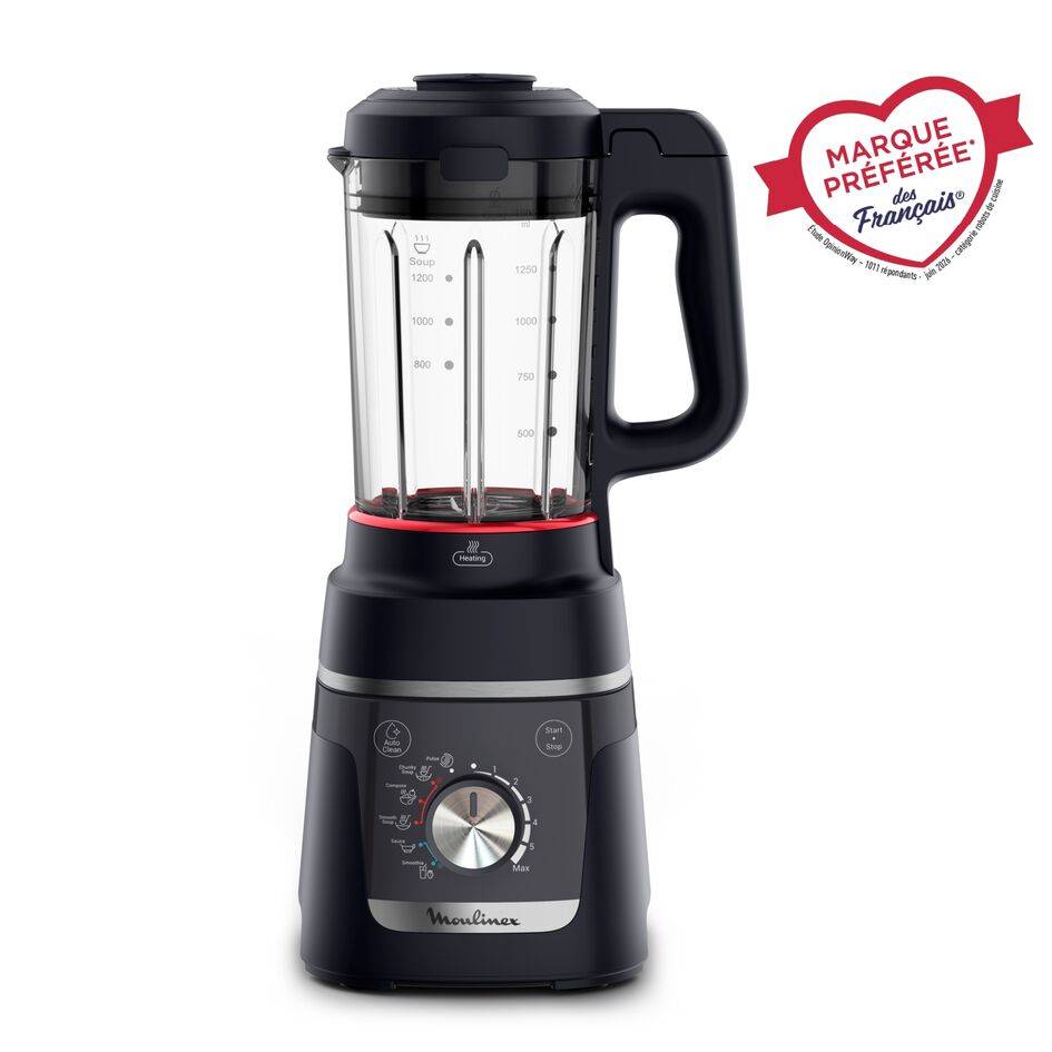 Blendforce Cook, Blender chauffant, 5 programmes automatiques, 6 vitesses + Pulse, Mini hachoir - image 3