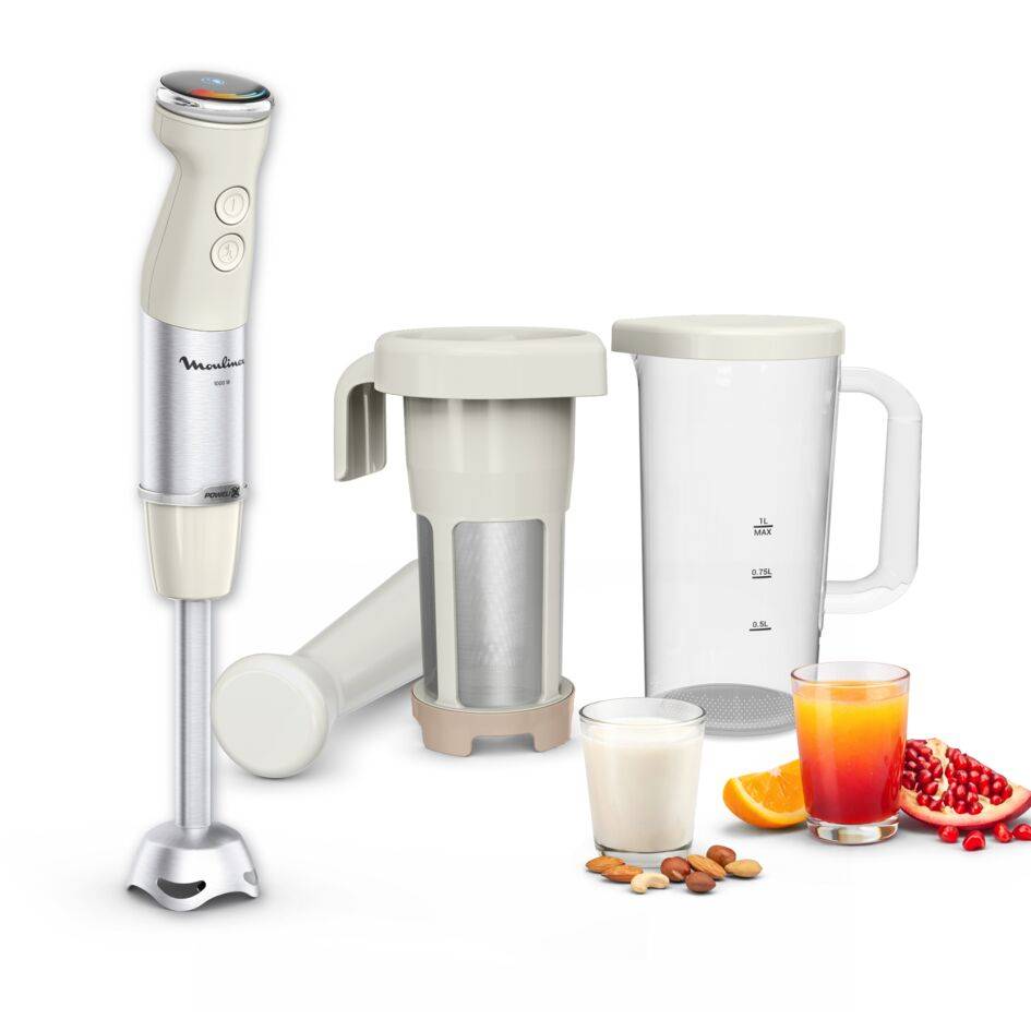 Easy Milker et Quickchef, Préparateur de lait végétal et jus de fruits avec pied mixeur - image 1